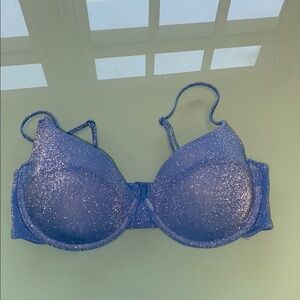 Triangl Swimwear Blue shimmer Bikini Top